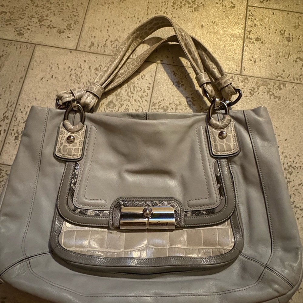Coach Gray Shoulder Bag